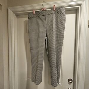 Jules & Leopold Black and White Houndstooth Cropped Pants